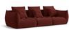 Micadoni Sofa Bloom 4-Sitzer Strukturierter Stoff Rot Bild 2
