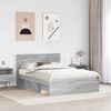 vidaXL Bettrahmen Graues Sonoma 135 x 190 cm Massives Kiefernholz 3410614 Bild 3