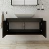 Roomart ATLANTIC-100 Badmöbel Set– 2-teiliges Badezimmermöbel Set - Waschbecken mit Unterschrank - H 45 x B 45 x T 100 cm • Schwarz-Eiche Bild 4