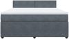 vidaXL Boxspringbett mit Matratze Dunkelgrau 180x200 cm Samt 3287801 Bild 4