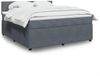 vidaXL Boxspringbett mit Matratze Dunkelgrau 180x200 cm Samt 3287801 Bild 1