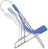 vidaXL Klappbare Strandstühle 2 Stk. Stahl und Oxford-Gewebe Blau 44358 Bild 5