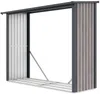 Vente-unique - WINWOOD Gartenhaus Metall GrauBraun - B 75 cm x H 190 cm x L 230 cm Bild 2