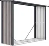 Vente-unique - WINWOOD Gartenhaus Metall GrauBraun - B 75 cm x H 190 cm x L 230 cm Bild 3
