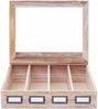 Besteckkiste HWC-C25, Holzbox mit Deckel Besteckkasten, Paulownia 17x37x33cm ~ naturbraun Bild 5