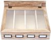 Besteckkiste HWC-C25, Holzbox mit Deckel Besteckkasten, Paulownia 17x37x33cm ~ naturbraun Bild 4