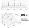 Merax 4-Sitzer Sofa, modulares trennbares Sofaset, Frei kombinierbar, mit Stauraum unter allen Sitzkissen+Schlaffunktion+Chenille-Bezug, Freie Raumgestaltung mit Wohnzimmer-Sofabett-Kombinatio, Beige Bild 4