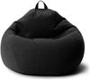 AD. CON Sitzsack mit EPS-Perlen Füllung Puff Relax-Sessel Sitzkissen Bodenkissen Bean Bag 80 x 90 x 50 cm 185L Schwarz Bild 5