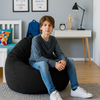 AD. CON Sitzsack mit EPS-Perlen Füllung Puff Relax-Sessel Sitzkissen Bodenkissen Bean Bag 80 x 90 x 50 cm 185L Schwarz Bild 2