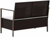 vidaXL Gartenbank 2-Sitzer mit Kissen Braun Poly Rattan 364113 Bild 5