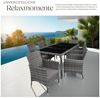 tectake Sitzgruppe Rattan Gartenlounge für 8 Personen, inklusive Schutzhülle, (Loungeset Almansa, 9-tlg, für Außen in Grau-meliert/Grau), widerstandsfähig, UV-beständig, mit Sicherheitsglasplatten Bild 3