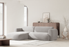 Selsey 'Emia' Ecksofa mit Chenillebezug und Schlaffunktion, Hellgrau, links Bild 3
