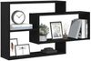 vidaXL Wandregal Eiche Schwarz 104x20x58,5 cm Holzwerkstoff 862418 Bild 4