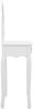 vidaXL Schminktisch mit Hocker, Paulownia-Holz MDF weiß, 65 x 36 x 128 cm Bild 5
