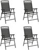 vidaXL Klappbare Gartenstühle 4 Stk. Graumeliert Stahl und Textilene 3157293 Bild 2