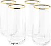 Pasabahce 420695 Nova Trinkglas Set 4-teilig mit elegantem Goldrand - 360 ml Cocktailgläser Saftglas Bild 2
