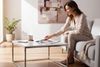 Couchtisch >Reno< in MDF weiß, Metall verchromt - 70x40x70cm (BxHxT) Bild 4