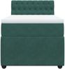 vidaXL Boxspringbett mit Matratze Dunkelgrün 100x200 cm Samt 3287671 Bild 4