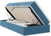 vidaXL Aufbewahrungsbett mit Matratze Dunkelblau 90 x 190 cm Samt 3370273 Bild 2