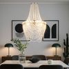 LED Hängeleuchte, Kristallbehang, verchromt, D 38 cm Bild 3