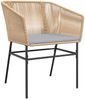 vidaXL 9-tlg. Garten-Essgruppe mit Kissen Braun Poly Rattan Glas 3334624 Bild 4