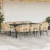 vidaXL 9-tlg. Garten-Essgruppe mit Kissen Braun Poly Rattan Glas 3334624 Bild 3