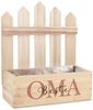 Herz & Heim Geschenkbox Pflanzkorb mit Zaun - Geschenkkorb mit Druck für Mama, Papa, Oma, Opa, aus Holz, mit Folie ausgekleidet Bild 2