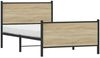 vidaXL Metallbett ohne Matratze Sonoma-Eiche 100x200 cm 4007729 Bild 4