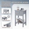 WLIVE Nachttisch Nachttisch mit Schublade und Ablage, Beistelltisch Holz 40×30×60,6cm (2er-Set), offene Ablage Bild 4