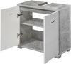 Stella Trading POOL Badezimmer Waschbeckenunterschrank in Beton Optik, Weiß - Moderner Bad Unterschrank Badezimmerschrank mit viel Stauraum - 60 x 52 x 30 cm (B/H/T) Bild 3