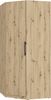 Forte CADIXO Eckkleiderschrank 90 100, Moderner Kleiderschrank, Drehtürenschrank, Schrank für kleine Räume, Holzwerkstoff, Eiche Holzdekor, 94,2 cm breit x 212,9 cm hoch x 94,2 cm tief Bild 3