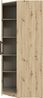 Forte CADIXO Eckkleiderschrank 90 100, Moderner Kleiderschrank, Drehtürenschrank, Schrank für kleine Räume, Holzwerkstoff, Eiche Holzdekor, 94,2 cm breit x 212,9 cm hoch x 94,2 cm tief Bild 4
