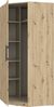 Forte CADIXO Eckkleiderschrank 90 100, Moderner Kleiderschrank, Drehtürenschrank, Schrank für kleine Räume, Holzwerkstoff, Eiche Holzdekor, 94,2 cm breit x 212,9 cm hoch x 94,2 cm tief Bild 5