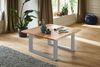 Couchtisch Baumkante massiv Akazie natur 80 x 80 silber NOAH 69035273 Bild 2