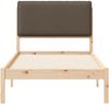 vidaXL Bettgestell mit gepolstertem Kopfteil Taupe 100 x 200 cm 877862 Bild 5