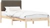 vidaXL Bettgestell mit gepolstertem Kopfteil Taupe 100 x 200 cm 877862 Bild 2