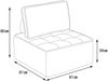 Modulares Sofa H 81 x T 81 x B 81 cm aus Leinenstoff in Dunkelgrau Bild 5