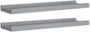 vidaXL Wandregale, 2 Stk., MDF grau, 40 x 9 x 3 cm Bild 2