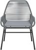 vidaXL 5-tlg. Garten-Essgruppe mit Kissen Grau Poly Rattan Glas 3334481 Bild 5