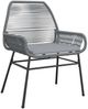 vidaXL 5-tlg. Garten-Essgruppe mit Kissen Grau Poly Rattan Glas 3334481 Bild 4