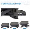 HOMCOM Fußhocker 3 Höhen Verstellbare Fußstütze (Fußbank, 1 St, Fußablage), Schwarz 45 x 34 x 10-16,5 cm Bild 3