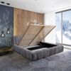 Polsterbett Doppelbett HAILEY 160x200cm Komplettset Stoff Tender Way Grau Bild 3