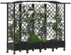 vidaXL Hochbeet mit Rankgitter und Dach Schwarz 203,5 x 40 x 129 cm PP 3423153 Bild 3
