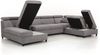 Wohnlandschaft Schlafsofa Sofa ANTON in Stoff Esito Dunkelblau Ottomane Links Bild 2