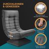 CASARIA® Bodenstuhl mit verstellbarer Rückenlehne Grau Bild 4
