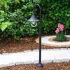 Hofstein Paraolo Außenleuchte Stehleuchte in antikem Look, Metall in Schwarz matt, mit Lampenschirm aus Kunststoff, Wegeleuchte 120 cm, Retro-Vintage Gartenlampe, E27-Fassung, max. 60 Watt, IP44 Bild 3