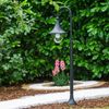 Hofstein Paraolo Außenleuchte Stehleuchte in antikem Look, Metall in Schwarz matt, mit Lampenschirm aus Kunststoff, Wegeleuchte 120 cm, Retro-Vintage Gartenlampe, E27-Fassung, max. 60 Watt, IP44 Bild 5