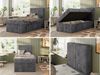 TILIO Jugendbett 90x200 mit Bettkasten - Boxspringbett mit 7-Zonen-Taschenfederkernmatratze, hohes Kopfteil, Einzelbett mit Stauraum - Grau Cordstoff - H3 - Rechts Bild 2