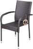 CASARIA® Gartenstühle 4er Set Stapelbar Braun Bild 1