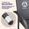 CASARIA® Gartenstühle 4er Set Stapelbar Braun Bild 2